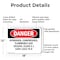Signmission Hydrogen Compressed Flammable Gas Un1049 Danger Sign, Aluminum, 18in W x 12in L, 2PK OS-2PACK-DS-A-1218-L-2357 - alternate 6